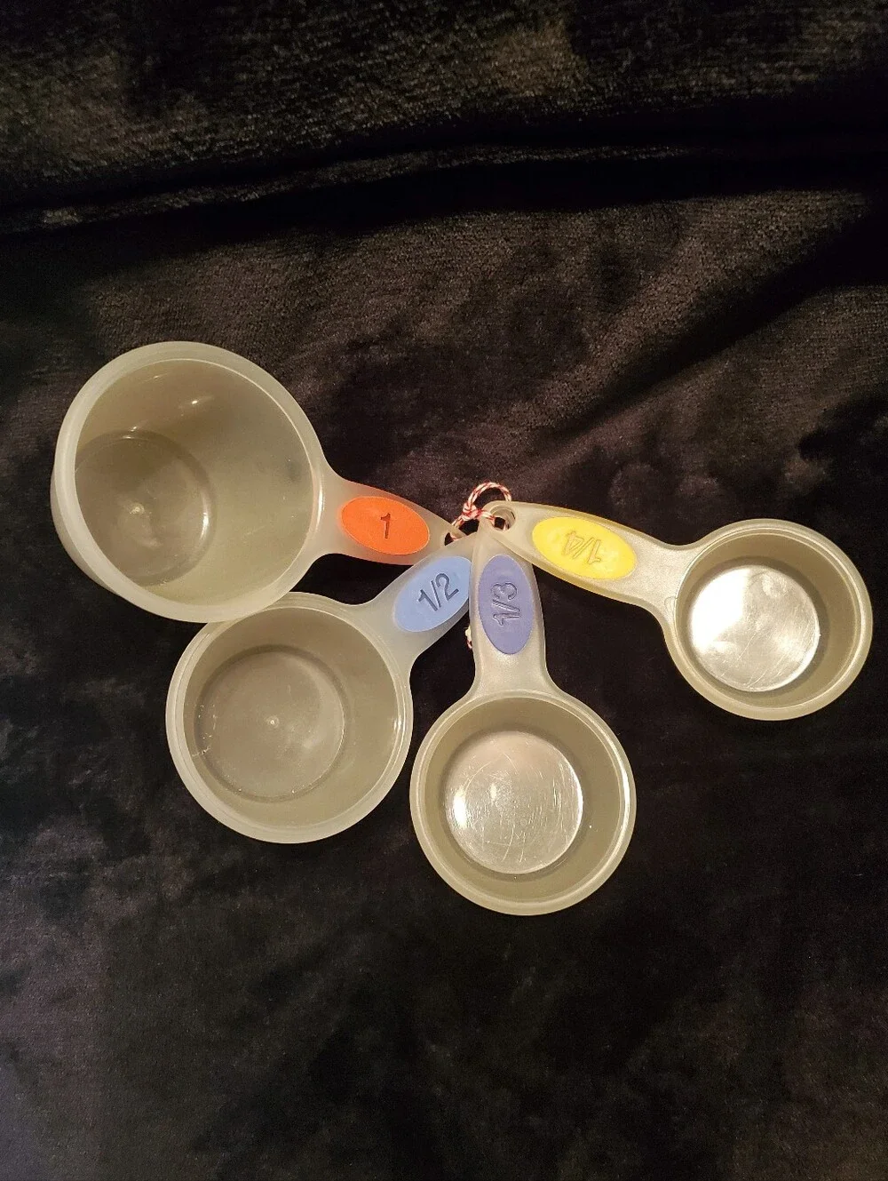 Pyrex Silicone Measuring Nesting Cups Vintage Primary Colors 4pcs Farmhouse